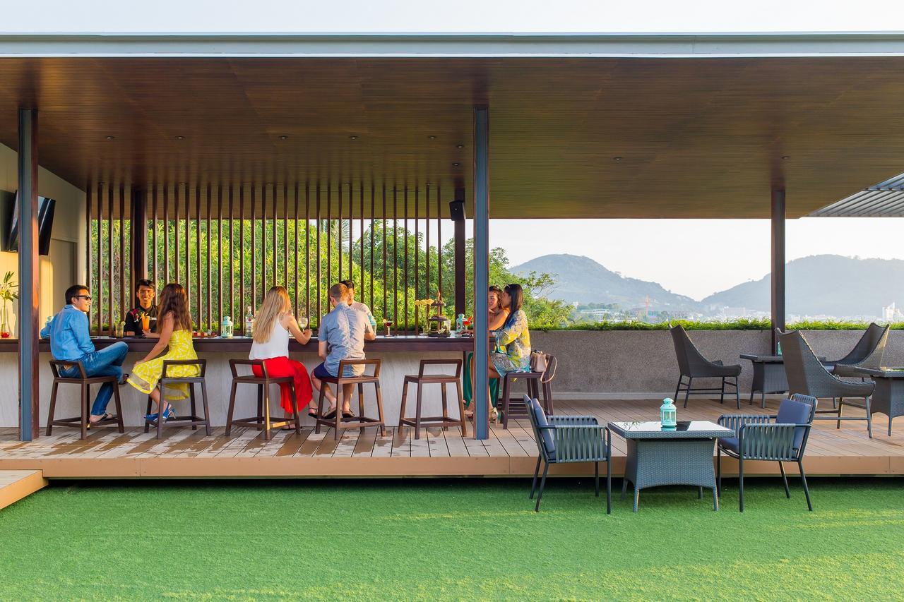 Fusion Suites Phuket Patong Экстерьер фото The rooftop bar at the hotel